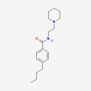 4-butyl-N-[2-(piperidin-1-yl)ethyl]benzamide