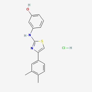 3-[[4-(3,4-Dimethylphenyl)-1,3-thiazol-2-yl]amino]phenol;hydrochloride