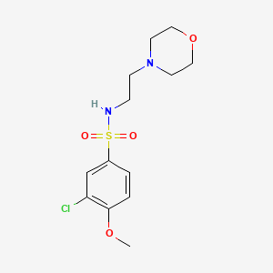 molecular formula C13H19ClN2O4S B5245439 3-CHLORO-4-METHOXY-N-[2-(MORPHOLIN-4-YL)ETHYL]BENZENE-1-SULFONAMIDE 