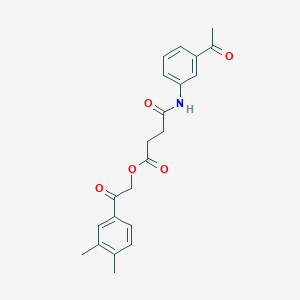 2-(3,4-dimethylphenyl)-2-oxoethyl 4-[(3-acetylphenyl)amino]-4-oxobutanoate