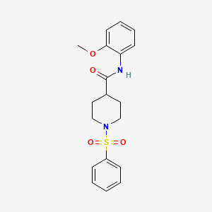 1-(benzenesulfonyl)-N-(2-methoxyphenyl)piperidine-4-carboxamide