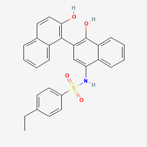 molecular formula C28H23NO4S B5245548 N-(1',2-Dihydroxy-[1,2'-binaphthalen]-4'-yl)-4-ethylbenzenesulfonamide 