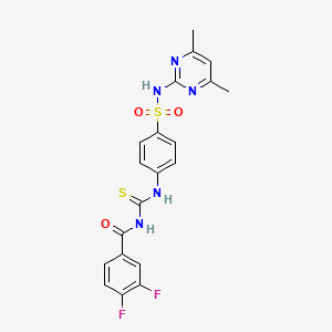 N-[[4-[(4,6-dimethylpyrimidin-2-yl)sulfamoyl]phenyl]carbamothioyl]-3,4-difluorobenzamide