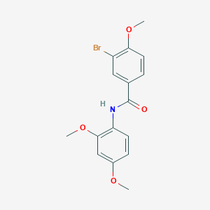 molecular formula C16H16BrNO4 B5245573 3-bromo-N-(2,4-dimethoxyphenyl)-4-methoxybenzamide 