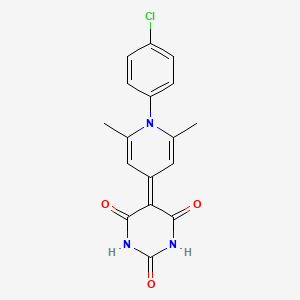 5-[1-(4-chlorophenyl)-2,6-dimethylpyridin-4-ylidene]-1,3-diazinane-2,4,6-trione