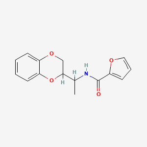 molecular formula C15H15NO4 B5245616 N-[1-(2,3-dihydro-1,4-benzodioxin-2-yl)ethyl]-2-furamide 