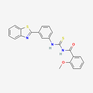 N-{[3-(1,3-benzothiazol-2-yl)phenyl]carbamothioyl}-2-methoxybenzamide