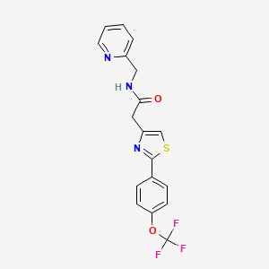 N-[(PYRIDIN-2-YL)METHYL]-2-{2-[4-(TRIFLUOROMETHOXY)PHENYL]-1,3-THIAZOL-4-YL}ACETAMIDE