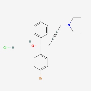 molecular formula C21H25BrClNO B5245693 1-(4-Bromophenyl)-5-(diethylamino)-1-phenylpent-3-yn-1-ol;hydrochloride 