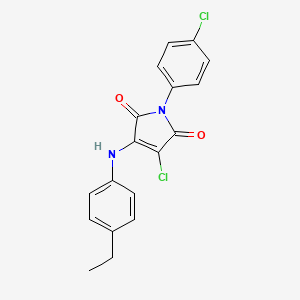 3-CHLORO-1-(4-CHLOROPHENYL)-4-[(4-ETHYLPHENYL)AMINO]-2,5-DIHYDRO-1H-PYRROLE-2,5-DIONE