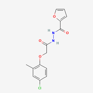 molecular formula C14H13ClN2O4 B5245716 N'-[2-(4-chloro-2-methylphenoxy)acetyl]furan-2-carbohydrazide 