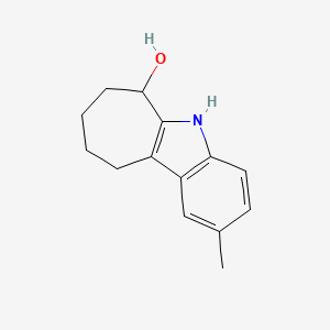 molecular formula C14H17NO B5245727 2-methyl-5,6,7,8,9,10-hexahydrocyclohepta[b]indol-6-ol 