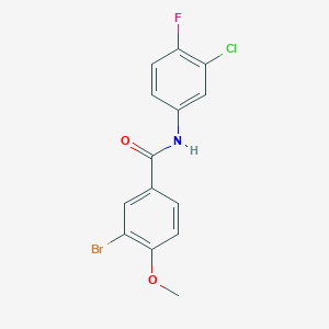 molecular formula C14H10BrClFNO2 B5245740 3-bromo-N-(3-chloro-4-fluorophenyl)-4-methoxybenzamide 