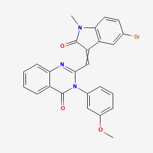 2-[(5-Bromo-1-methyl-2-oxoindol-3-ylidene)methyl]-3-(3-methoxyphenyl)quinazolin-4-one