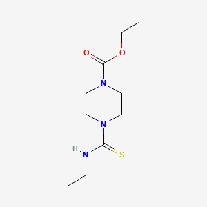 molecular formula C10H19N3O2S B5245794 Ethyl 4-(ethylcarbamothioyl)piperazine-1-carboxylate 