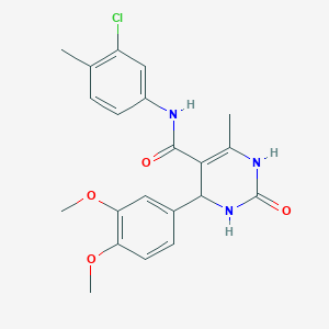 N-(3-chloro-4-methylphenyl)-4-(3,4-dimethoxyphenyl)-6-methyl-2-oxo-1,2,3,4-tetrahydro-5-pyrimidinecarboxamide