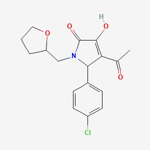 3-acetyl-2-(4-chlorophenyl)-4-hydroxy-1-(oxolan-2-ylmethyl)-2H-pyrrol-5-one