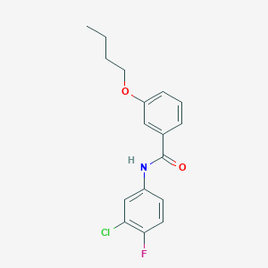 3-butoxy-N-(3-chloro-4-fluorophenyl)benzamide