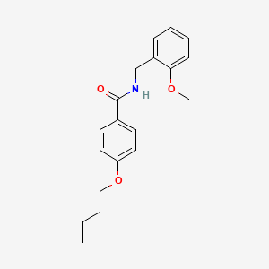 molecular formula C19H23NO3 B5245844 4-butoxy-N-[(2-methoxyphenyl)methyl]benzamide 