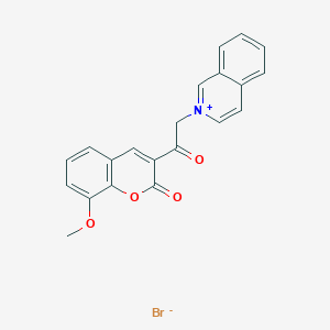 2-[2-(8-methoxy-2-oxo-2H-chromen-3-yl)-2-oxoethyl]isoquinolinium bromide