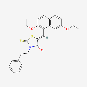 5-[(2,7-diethoxy-1-naphthyl)methylene]-3-(2-phenylethyl)-2-thioxo-1,3-thiazolidin-4-one