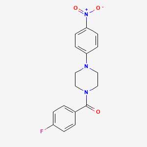 molecular formula C17H16FN3O3 B5245872 1-(4-fluorobenzoyl)-4-(4-nitrophenyl)piperazine 