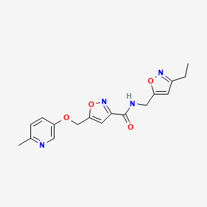 N-[(3-ethyl-5-isoxazolyl)methyl]-5-{[(6-methyl-3-pyridinyl)oxy]methyl}-3-isoxazolecarboxamide