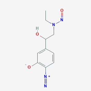 B052459 2-Diazonio-5-[2-[ethyl(nitroso)amino]-1-hydroxyethyl]phenolate CAS No. 122341-55-3