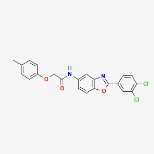 molecular formula C22H16Cl2N2O3 B5245913 N-[2-(3,4-dichlorophenyl)-1,3-benzoxazol-5-yl]-2-(4-methylphenoxy)acetamide 