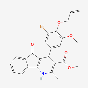 METHYL 4-[3-BROMO-5-METHOXY-4-(PROP-2-EN-1-YLOXY)PHENYL]-2-METHYL-5-OXO-1H,4H,5H-INDENO[1,2-B]PYRIDINE-3-CARBOXYLATE