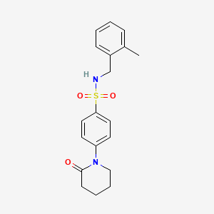 N-(2-methylbenzyl)-4-(2-oxo-1-piperidinyl)benzenesulfonamide