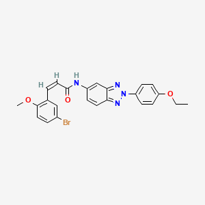 (Z)-3-(5-bromo-2-methoxyphenyl)-N-[2-(4-ethoxyphenyl)benzotriazol-5-yl]prop-2-enamide