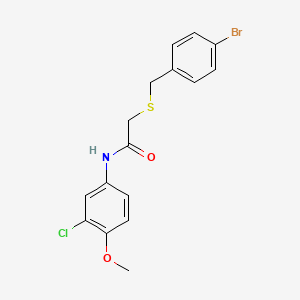 2-[(4-bromobenzyl)thio]-N-(3-chloro-4-methoxyphenyl)acetamide