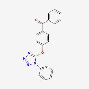 molecular formula C20H14N4O2 B5246001 phenyl{4-[(1-phenyl-1H-tetrazol-5-yl)oxy]phenyl}methanone 