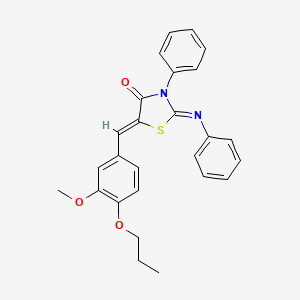 5-(3-methoxy-4-propoxybenzylidene)-3-phenyl-2-(phenylimino)-1,3-thiazolidin-4-one