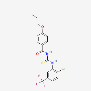 4-butoxy-N-{[2-chloro-5-(trifluoromethyl)phenyl]carbamothioyl}benzamide