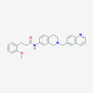 3-(2-methoxyphenyl)-N-[2-(quinolin-6-ylmethyl)-3,4-dihydro-1H-isoquinolin-7-yl]propanamide