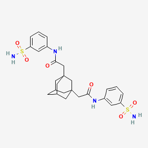 2,2'-tricyclo[3.3.1.1~3,7~]decane-1,3-diylbis{N-[3-(aminosulfonyl)phenyl]acetamide}