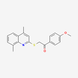 2-(4,8-Dimethylquinolin-2-yl)sulfanyl-1-(4-methoxyphenyl)ethanone