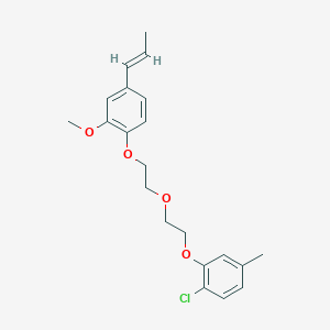 molecular formula C21H25ClO4 B5246084 1-chloro-2-[2-[2-[2-methoxy-4-[(E)-prop-1-enyl]phenoxy]ethoxy]ethoxy]-4-methylbenzene 