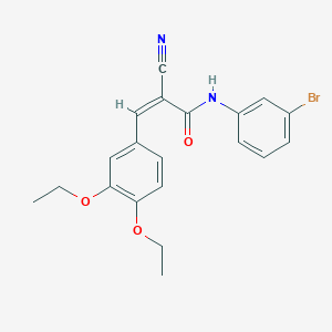 N-(3-bromophenyl)-2-cyano-3-(3,4-diethoxyphenyl)acrylamide