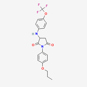 1-(4-Propoxyphenyl)-3-{[4-(trifluoromethoxy)phenyl]amino}pyrrolidine-2,5-dione