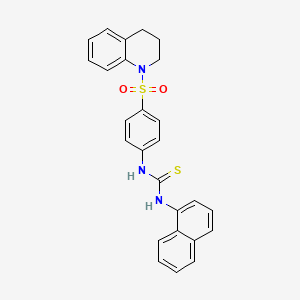 N-[4-(3,4-dihydro-1(2H)-quinolinylsulfonyl)phenyl]-N'-1-naphthylthiourea