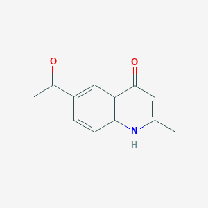 molecular formula C12H11NO2 B5246186 1-(4-hydroxy-2-methyl-6-quinolinyl)ethanone 