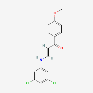 (2E)-3-[(3,5-dichlorophenyl)amino]-1-(4-methoxyphenyl)prop-2-en-1-one