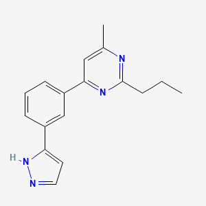 4-methyl-2-propyl-6-[3-(1H-pyrazol-3-yl)phenyl]pyrimidine