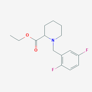 molecular formula C15H19F2NO2 B5246215 ethyl 1-(2,5-difluorobenzyl)-2-piperidinecarboxylate 