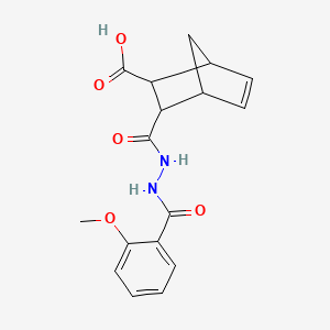 molecular formula C17H18N2O5 B5246236 3-{[(2-Methoxyphenyl)formohydrazido]carbonyl}bicyclo[2.2.1]hept-5-ene-2-carboxylic acid 