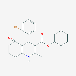 cyclohexyl 4-(2-bromophenyl)-2-methyl-5-oxo-1,4,5,6,7,8-hexahydroquinoline-3-carboxylate