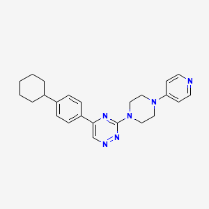 5-(4-Cyclohexylphenyl)-3-(4-pyridin-4-ylpiperazin-1-yl)-1,2,4-triazine